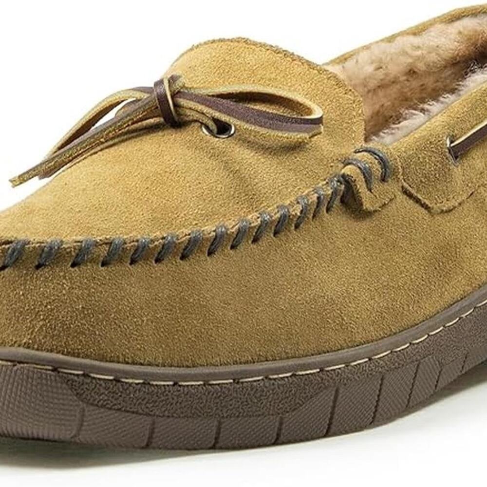 Ariat Mens Harrison Moccasin Slipper Genuine Suede Light Brown Size 7 New